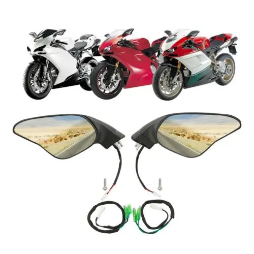 fsmotouk Rearview Mirror Turn Signal Amber Light Fit For Ducati 1098 1098S 1098R 07-09