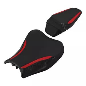 fsmotouk Black Red Rider Driver & Passenger Seats Fit For Kawasaki Z900 2017-2024