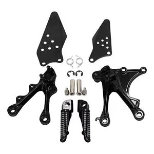 fsmotouk Front Footrest Footpegs Bracket Fit For Kawasaki Ninja ZX6R 05-08 ZX636 05-06