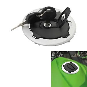 fsmotouk Fuel Gas Cap Key Set Fit For Kawasaki Ninja 650 Z650 Z900 VERSYS-X 300 2017-2023