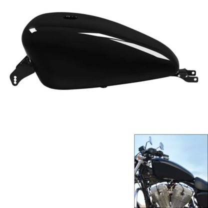 fsmotouk Black 3.7 Gallon 14L Gas Fuel Tank Fit For Harley Sportster 2004-2006 Carburetor