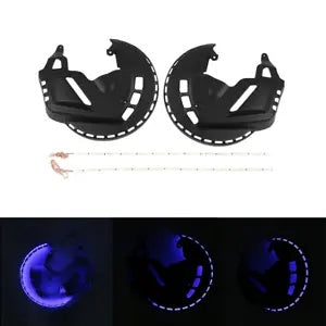 fsmotouk Brake Rotor Covers LED Ring Of Fire Blue Fit For Honda Goldwing GL1800 2001-2017