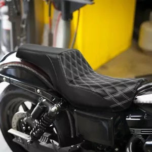 fsmotouk Driver Passenger 2Up Seat Fit For Harley Dyna Street Bob FXD 2006-2017