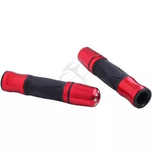 fsmotouk Black Red Motorcycle 7/8" Hand Grips Handle Bar Fit For Honda Yamaha Kawasaki