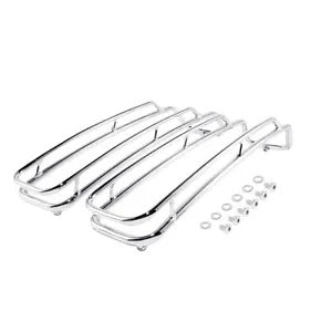 fsmotouk Chrome Saddlebags Lid Top Rail Guard Fit For Harley Touring Road King 1994-2013