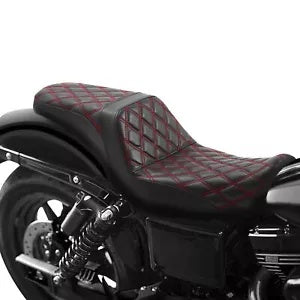 fsmotouk Driver Rider & Passenger Two-Up Seat Fit For Harley Dyna Models 2006-2017