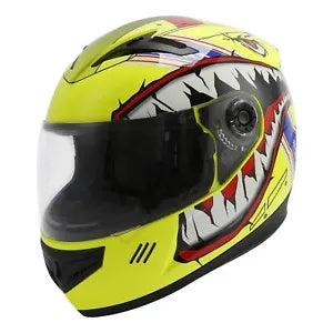 fsmotouk DOT Helmet Youth Kids Motorcycle Full Face Off-road Dirt Bike ATV S M L XL XXL