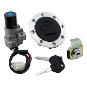 fsmotouk Ignition Switch Gas Fuel Cap Lock Key Fit For Suzuki GS500 GS 500 2001-2010