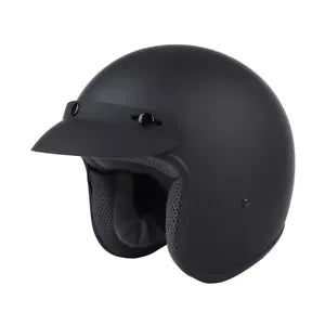 fsmotouk Matte Black 3/4 Open Face ABS DOT Adult Helmet Motorcycle Scooter S/M/L/XL