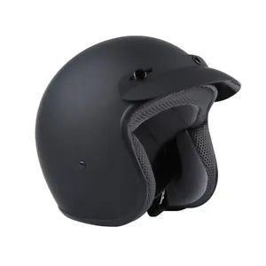 fsmotouk Matte Black 3/4 Open Face ABS DOT Adult Helmet Motorcycle Scooter S/M/L/XL