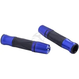 fsmotouk Black Blue Motorcycle 7/8" Hand Grips Handle Bar Fit For Honda Yamaha Kawasaki