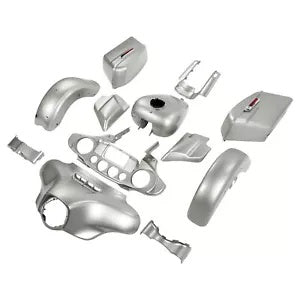 fsmotouk Fairing Bodywork Kit Fit For Harley Street Glide 2014-2024 Silver Fortune