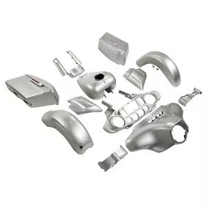 fsmotouk Fairing Bodywork Kit Fit For Harley Street Glide 2014-2024 Silver Fortune