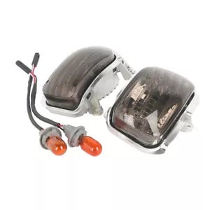 fsmotouk Front ABS Smoke Turn Signal Light Fit For Honda Goldwing 1800 GL1800 2001-2017