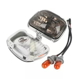 fsmotouk Front ABS Smoke Turn Signal Light Fit For Honda Goldwing 1800 GL1800 2001-2017