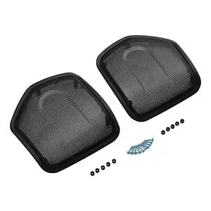 fsmotouk Black Saddlebag Speaker Lid Grills Fit For Indian Chieftain Dark Horse 2019-2024