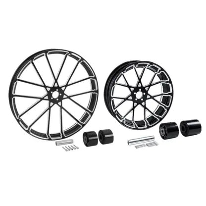 fsmotouk 30" Front & 18'' Rear Wheel Rim & Dual Hub Fit For Harley Touring 2008-2024 US