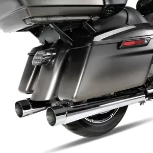 fsmotouk 4" Megaphone Tappered Slip On Dual Exhaust Fit For Harley Road King 1995-2016