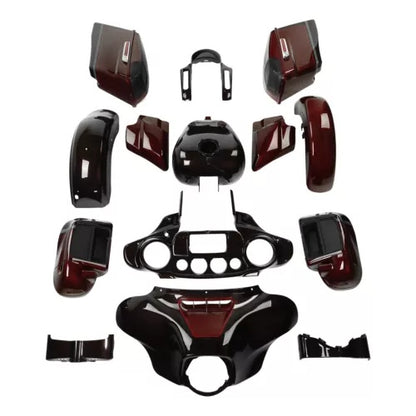 fsmotouk Fairings Bodywork Fit For Harley Street Glide 2014-2024 Black Forest Wineberry