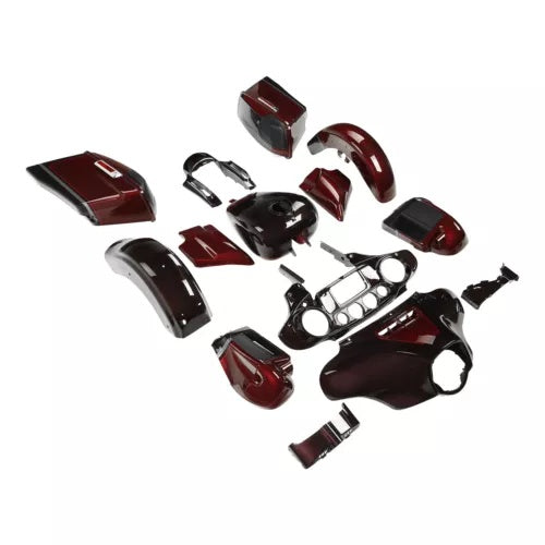 fsmotouk Fairings Bodywork Fit For Harley Street Glide 2014-2024 Black Forest Wineberry