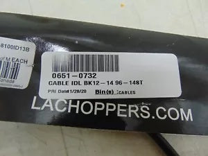 foxcycleworks LA Choppers Black Braided Idle Cable 12-14" Ape Hanger 96-15 FLST P/N LA8100ID13