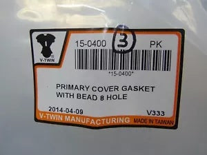 foxcycleworks V-Twin Primary Cover Gasket 65-84 FL FX 4 Speed 3 PACK REPL 60540-65 15-0400