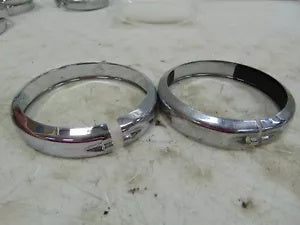 foxcycleworks Harley Davidson Stock 01-22 FL Model Passing Lamp Bezel Rings P/N 68725-62A