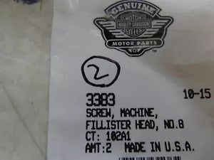 foxcycleworks Harley Davidson SCREW, MACHINE, FILLISTER HEAD 05-20 Softail & Dyna P/N: 3383