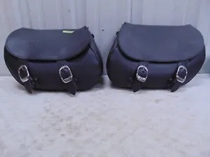 foxcycleworks Harley Smooth Leather Bar & Shield Saddlebags PAIR 00-UP Softail FLST 90133-06B