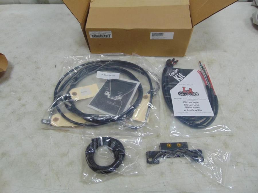 foxcycleworks LA Choppers Black Vinyl 12"-14" Ape Hanger Handlebar Cable Kit 17-20 Touring