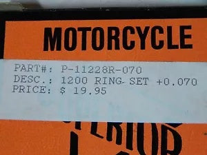 foxcycleworks Motorcycle Superior Piston Rings 1200 Ring Set +.070 PN: P11228R