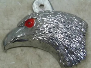 foxcycleworks HTTMT Chrome Eagle Head Harley Horn Cover 92-20 FXD FLH FLST P/N: MT246-008-CD6