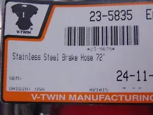 foxcycleworks Russell 72" Mach 3 Street Legal DOT Universal Stainless Brake Line AN-3 R58325S