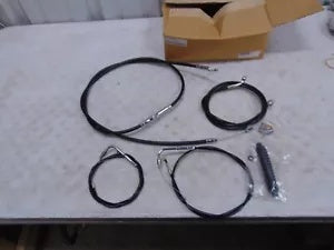 foxcycleworks LA Choppers Black Vinyl 18"-20" Ape Hanger Handlebar Cable Kit 12-17 FXD Dyna