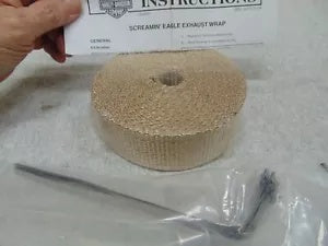 foxcycleworks Harley Screamin' Eagle Exhaust Heat Wrap Kit Off White P/N: 65855-08