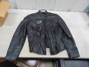 foxcycleworks Harley Women's Medium Leather Jacket Diamond Stitch Milwaukee 98 Sturgis 99