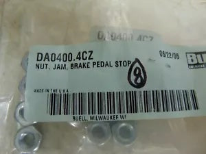 foxcycleworks Harley Davidson Nut, Jam, Brake Pedal Stop Buell Qty 8 P/N DA0400.4CZ