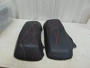 foxcycleworks Mokitdora 14-Up Road King/Glide/Electra/Street Red Flame Saddlebag Lid Covers