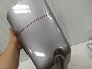 foxcycleworks Harley Davidson Right Saddlebag Bottom Billet Silver W/ Burgundy Charcoal Stripe