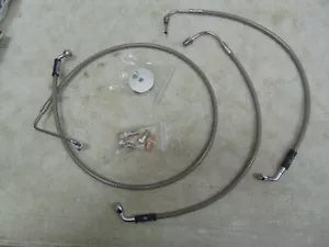 foxcycleworks LA Choppers Braided 18"-20" Handlebar Brake Line Kit 96-07 FLTR FLHR LA-8006B19