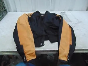 foxcycleworks Harley Davidson Small Women's Nylon Orange & Black Jacket S CA 03402