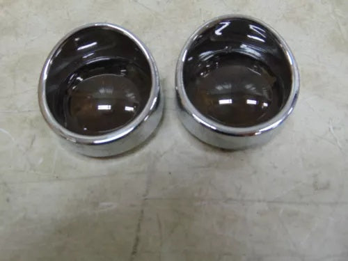 foxcycleworks PBYMT Smoked Bullet Turn Signals Chrome Visor PAIR REPL 69758-05 703145779489