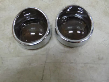 foxcycleworks PBYMT Smoked Bullet Turn Signals Chrome Visor PAIR REPL 69758-05 703145779489