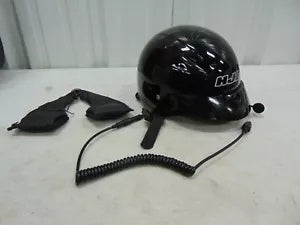 foxcycleworks HJC CL-5 Small Black Motorcycle Helmet 6 Pin Headset