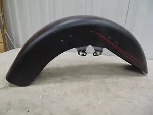 foxcycleworks Harley Denim Black Red Pinstripe Front Fender Harley OEM AS IS DAMAGED 58900009