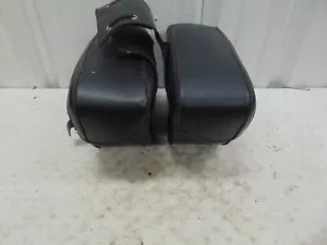 foxcycleworks KemiMoto Synthetic Vinyl Saddlebags Polished Buckles Snaps Harley FXD XL FLST