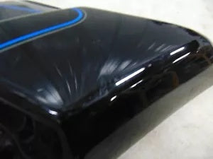 foxcycleworks Harley Vivid Black Blue Silver Stripe Left Side Cover 09-13 FLHTCU 66670-10CCO