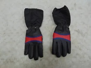 foxcycleworks Vintage 90s Nylon Gauntlet Black Red Blue Mens Size 58 Gloves PAIR WPL11507