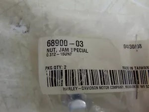 foxcycleworks Harley Davidson Nut, Jam Special Qty 3 P/N: 68900-03