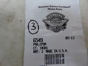 foxcycleworks Harley Davidson PAD,EPDM 10-20 Touring CVO Qty 6 P/N: 6549